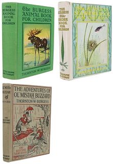Three (3) Thornton Burgess Children's Books 1920s