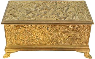 ERHARD & SÖHNE Large Gold Brass Box