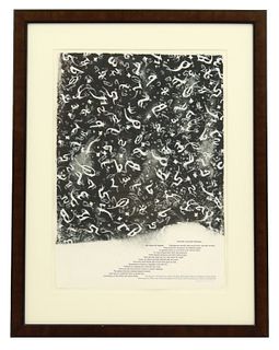 Framed Ink on Paper by Janus Press Vermont of 75