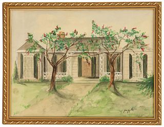 George Merritt Milton (1939-2008) House Painting