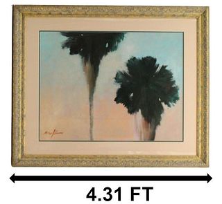 Michael Shannon O/P Tropical Palm Tree Painting