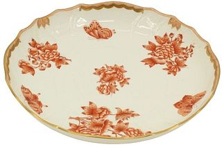 Austrian Herend  Apponyi Orange Porcelain Bowl