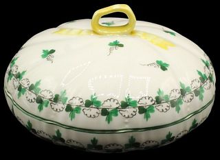 Herend Persil Pattern Porcelain Covered Dish
