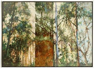 William Aiken (B 1934) USA, O/C "Forest Quadrant"