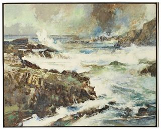 William Aiken (B 1934) USA, O/C "White Sea"