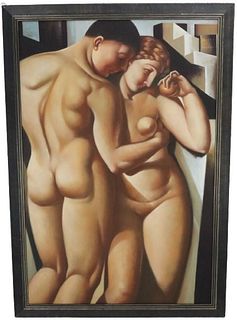 Likely Giclee of Adam & Eve Cubist Style