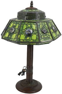 Tiffany Style Turtleback Tile Table Lamp