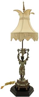 Brass Indian Woman Lamp