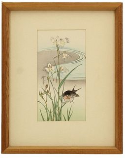 Gyosai Kawanabe (20th C) Japanese Woodblock Print