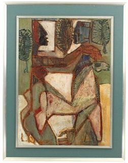 Leopold Richter (1896-1984) German, Oil on Plywood