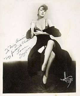 GYPSY ROSE LEE SIGNED AND INSCRIBED PHOTOGRAPH
