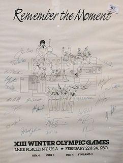 XIII Winter Olympic Games Signed Lithograh