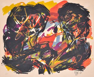 Karel Appel Abstract Lithograph