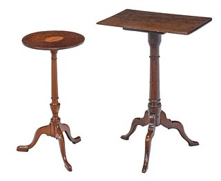 Two Queen Anne Candle Stands