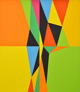 Jesse Jay McVicker Abstract Geometric Painting
