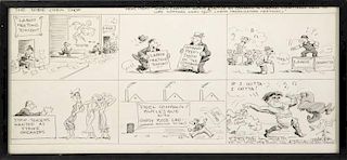 WILL B. JOHNSTONE COMIC STRIP INSCRIBED TO GYPSY ROSE LEE