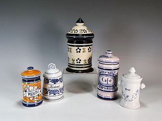 LOT OF CERAMIC CANISTERS 