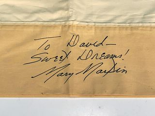 MARY MARTIN SIGNED PILLOW CASE