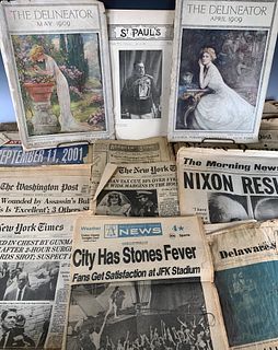 VINTAGE MAGAZINES AND NEWSPAPERS ON MAJOR EVENTS 