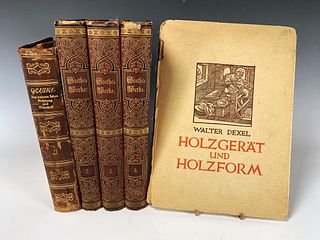 FIVE VINTAGE GERMAN BOOKS