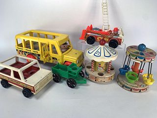 LOT OF FISHER PRICE TOYS, VEHICLES 