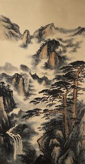 Attributed to Dong Shouping, Chinese Mount Huangshan Transportation Painting