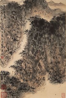 Attributed to Fu Baoshi, Chinese Landscape Painting
