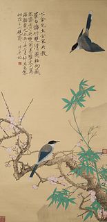 Attributed to Yu Feiyin, Chinese Flowers And Birds Painting
