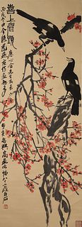 Attributed to Qi Baishi, Chinese Magpie Painting
