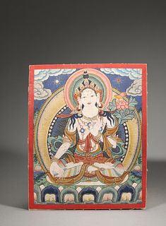 A Painted Thangka of Syamatara