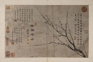 Chinese Plum Blossom Painting on Paper