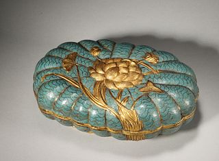A Cloisonne Enamel Box and Cover