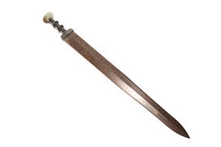 A Bronze Gilt and Silver-Inlaid Inscription Sword