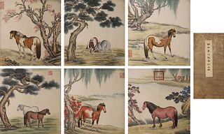 Attributed To Giuseppe Castiglione, Chinese Painting Ink and Color