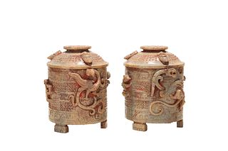 A Pair of Hetian Jade Ornaments
