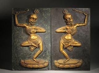 A Pair of Bronze Figure Statues