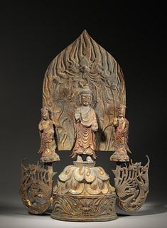 A Liao Dynasty Style Statue of Triad