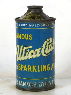 1936 Utica Club Sparkling Ale 12oz 187-30 Low Profile Cone Top Utica New York