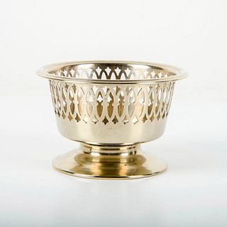 Vintage Nickel Silver Small Footed Decorative Bowl