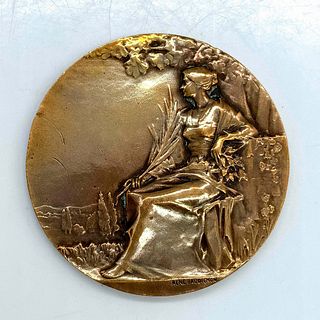 Rene Baudichon (French, 1878-1963) Bronze Medal