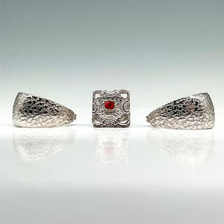 3pc Costume Jewelry Ring and Earrings Set