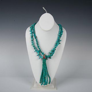 Navajo Double Strand Turquoise Necklace