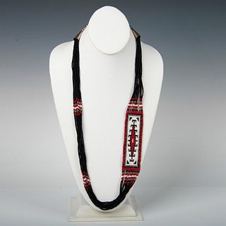 Gorgeous Native American Hand-Woven Bead Necklace