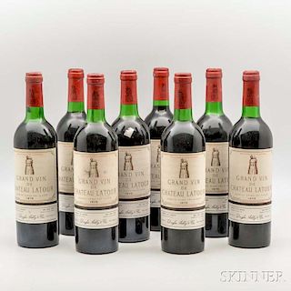 Chateau Latour 1975, 8 bottles