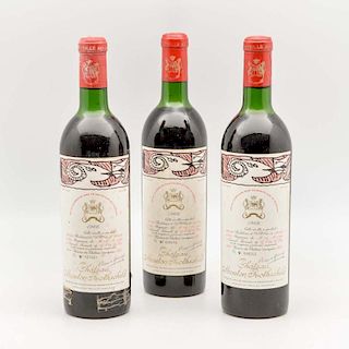 Chateau Mouton Rothschild 1966, 3 bottles