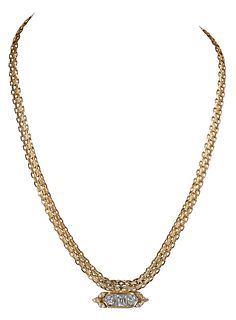 14kt. Custom Fancy Link Necklace with Diamonds 