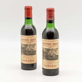 Chateau Nenin 1970, 2 demi bottles