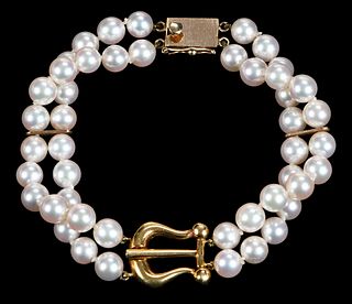 Tiffany & Co. Picasso 18kt. Gold Pearl Buckle Bracelet