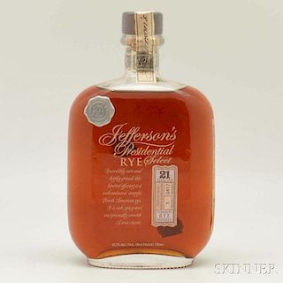 Jefferson's Presidential Select Rye 21 Years Old, 1 750ml bottle