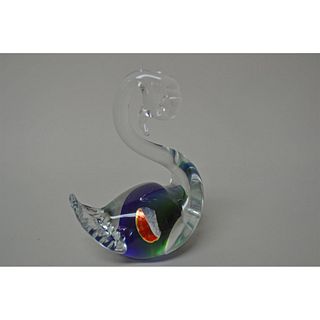 Murano Glass Swan Figurine, Vintage